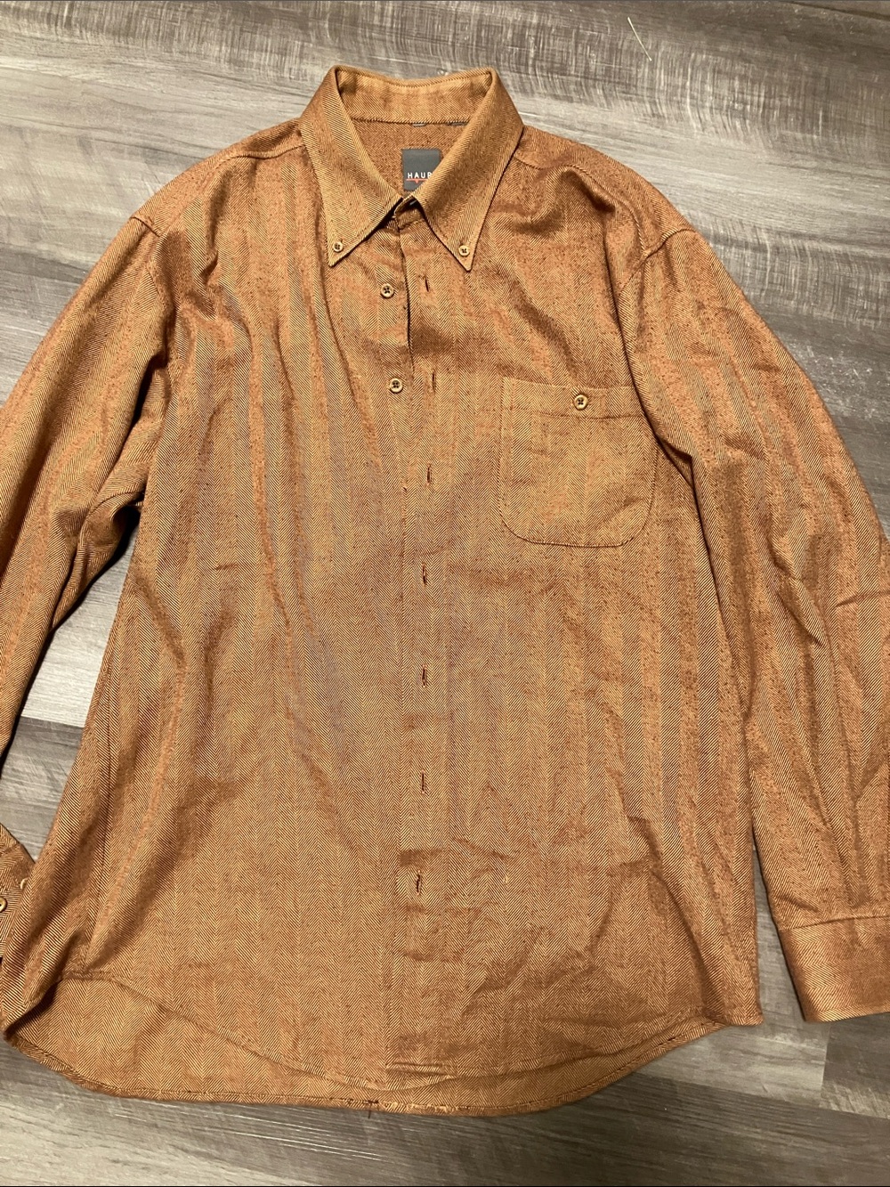 Haupt Men’s Flannel shirt 2Ply Large German